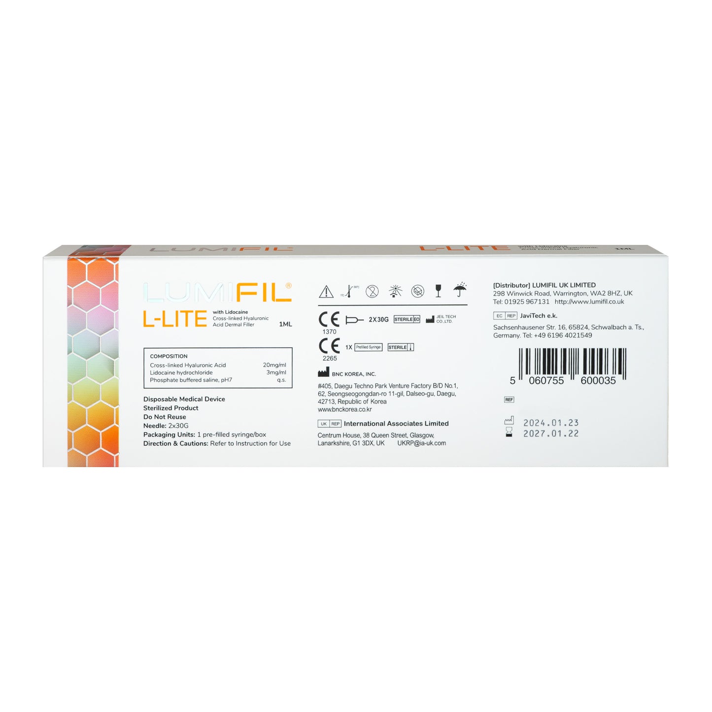 Lumifil L-Lite Lidocaine (1x1ml)