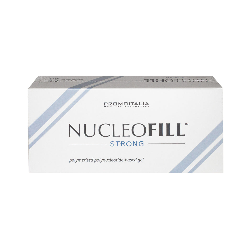 Box of Nucleofill Strong gel with Promotリア branding on a white background