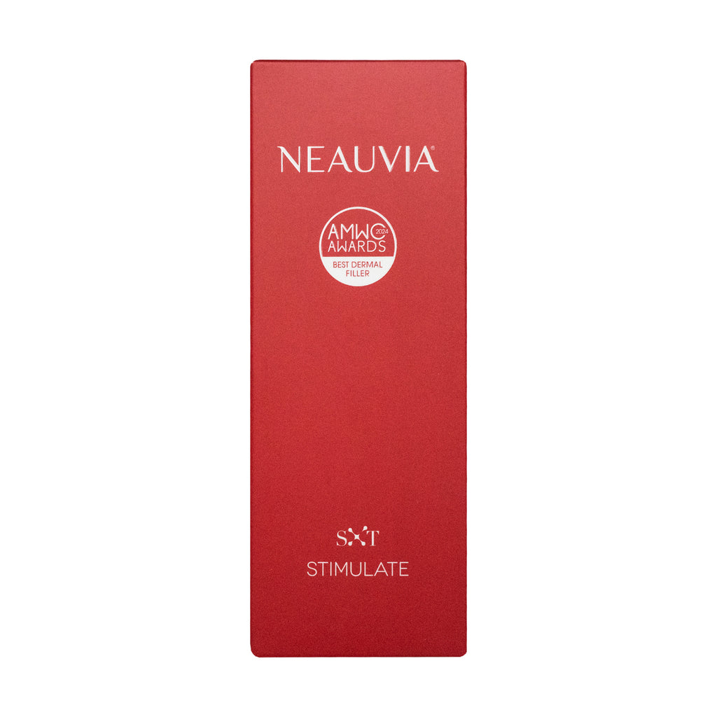 Red packaging of NEAUVIA with 'AMW Awards' logo on a white background
