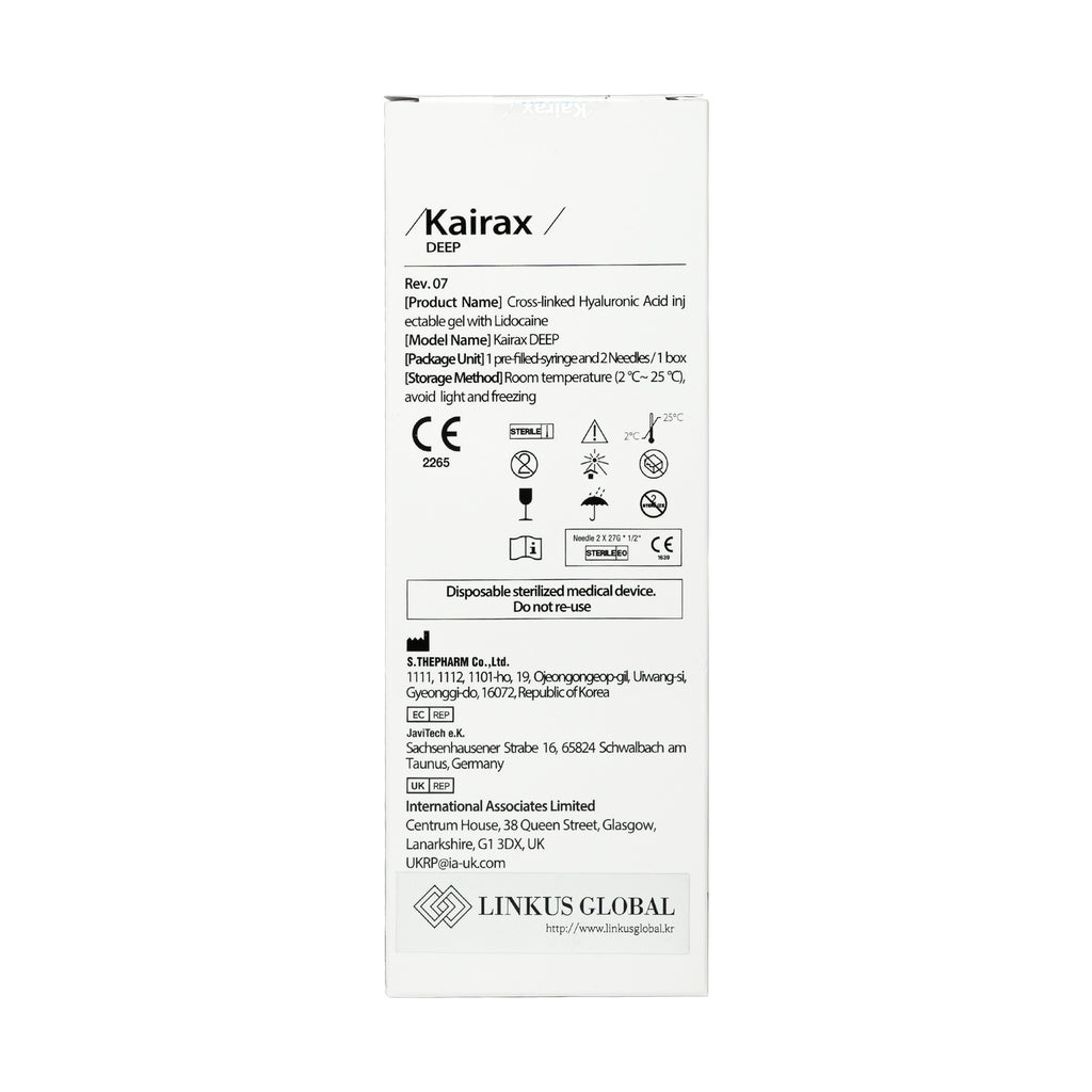 Kairax Deep packaging with text and branding on a white background