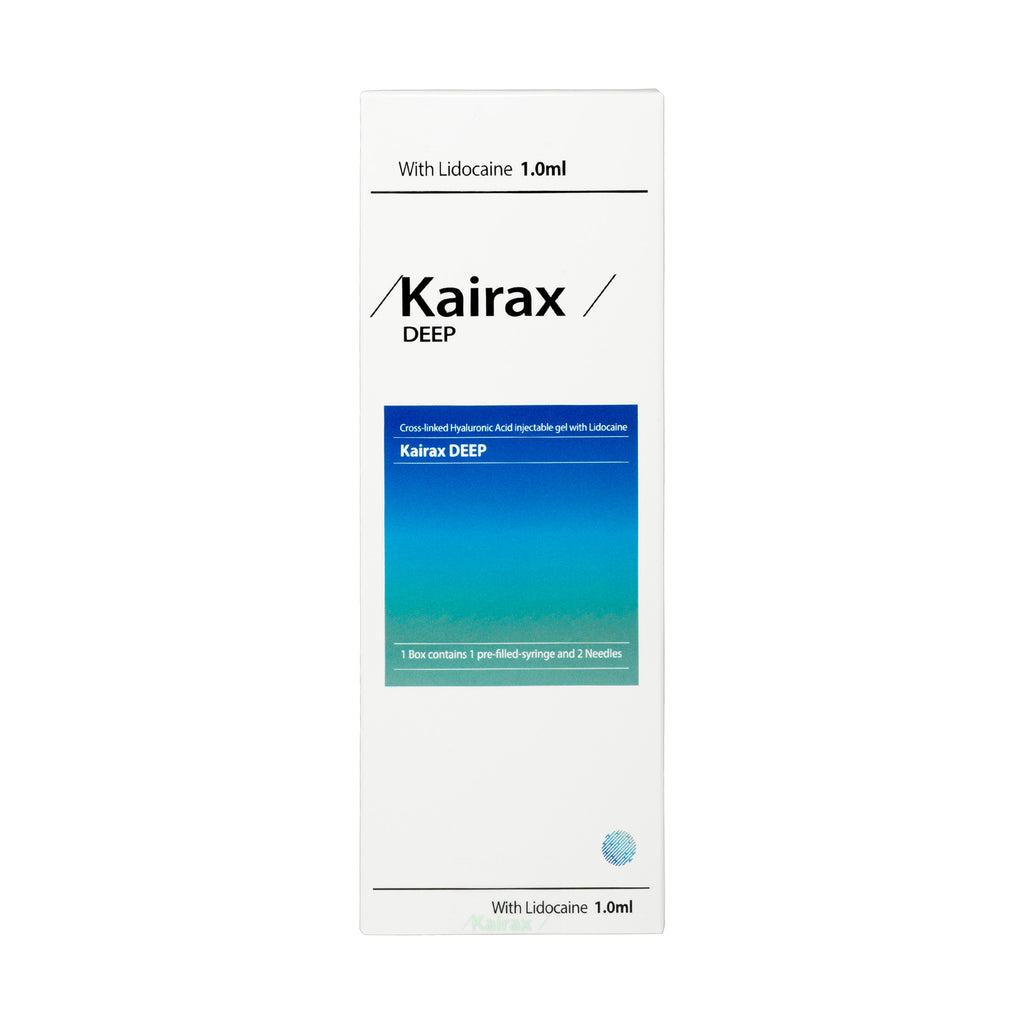 Kairax DEEP packaging with lidocaine on a white background