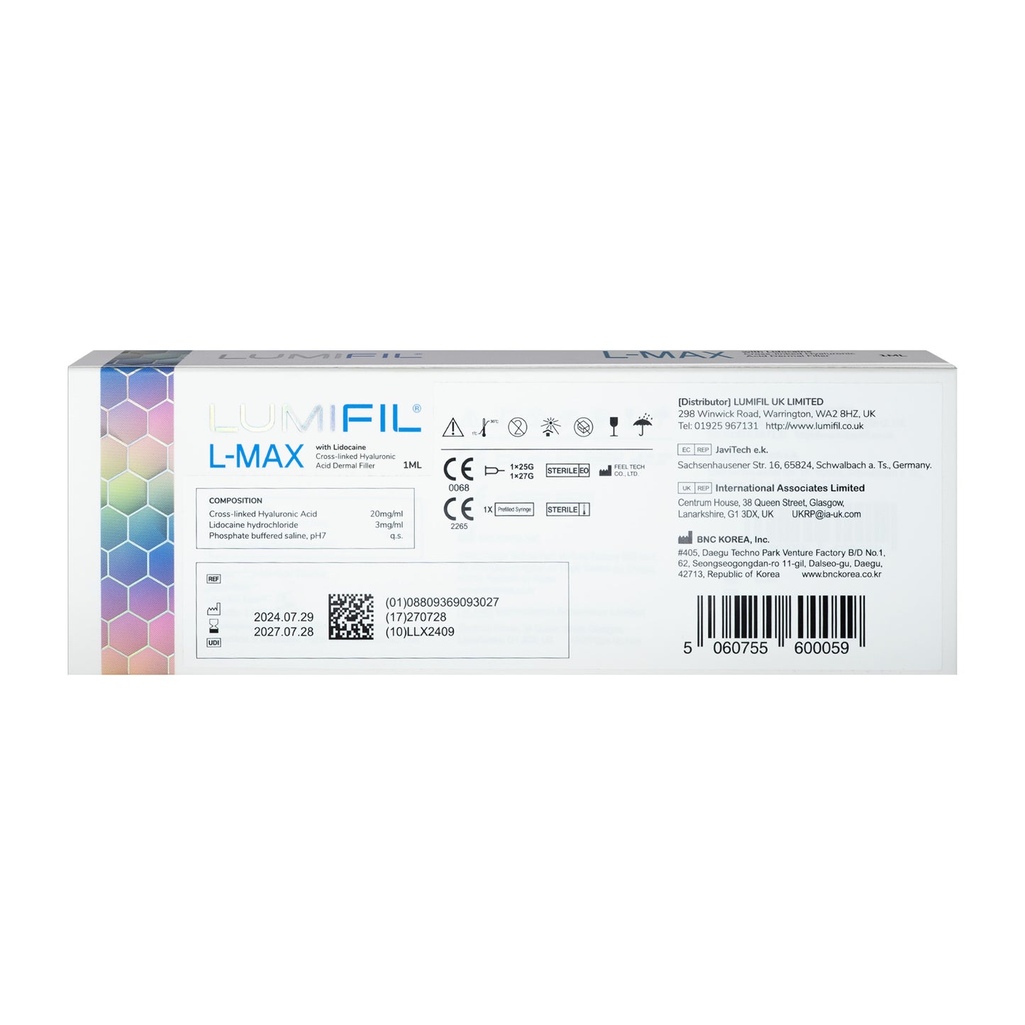 Lumifil L-Max Lidocaine (1x1ml)