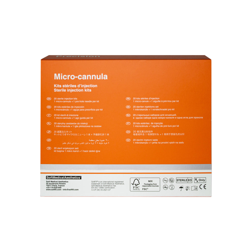 SoftFil Precision Micro-cannula + Needle Set 20 pcs - 25G (0,50mm), 2" (50mm)
