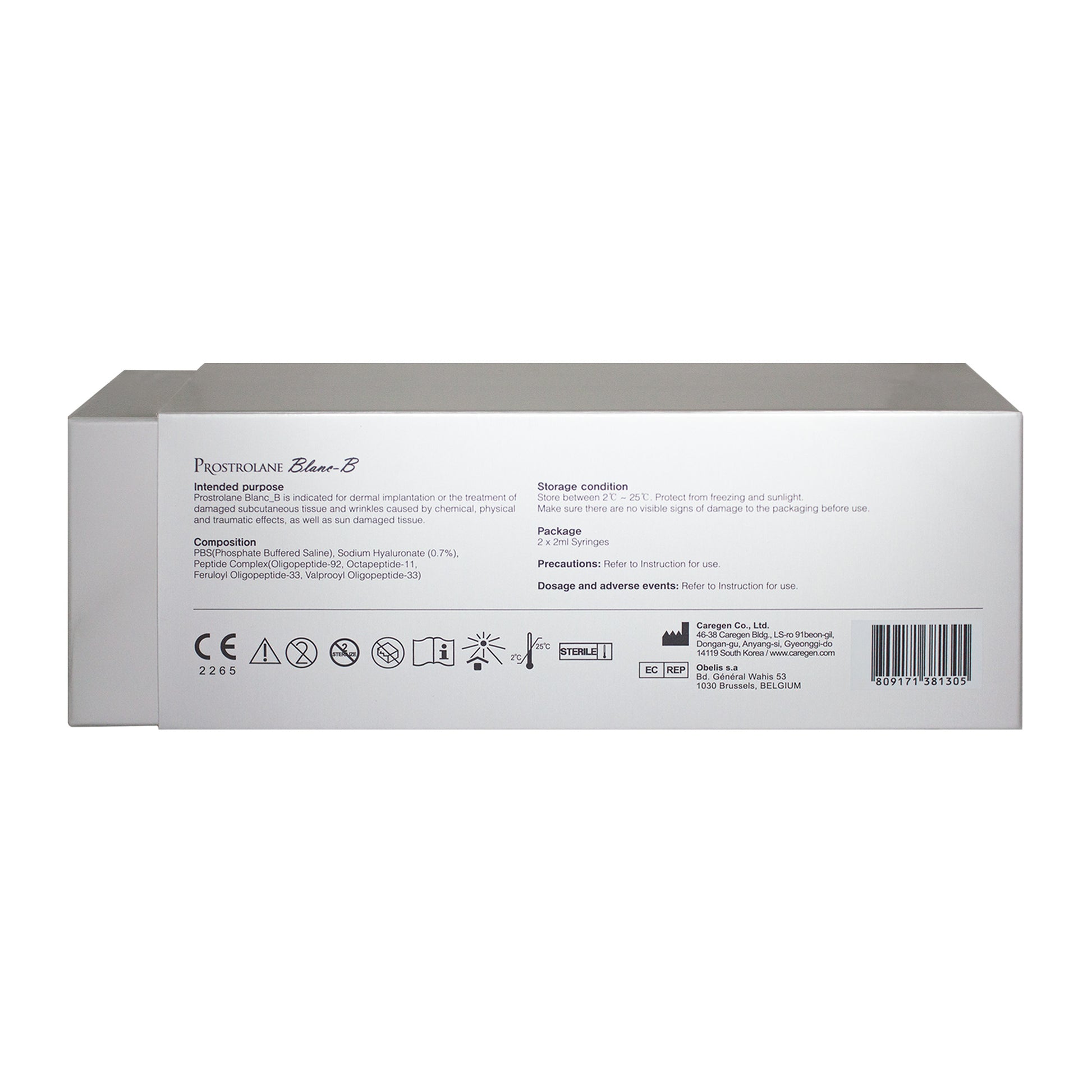 Prostrolane Blanc-B Dermal Filler (2×2ml)