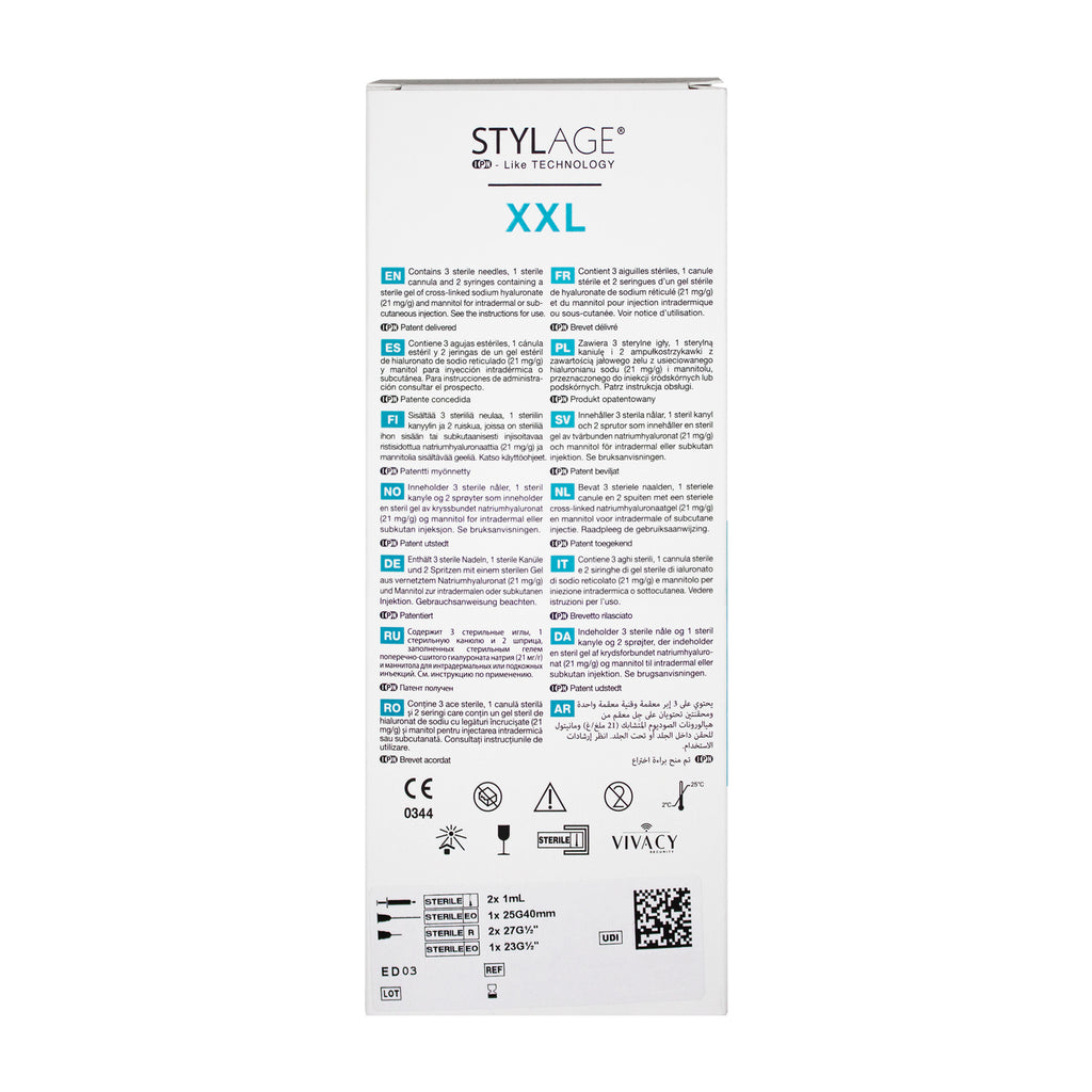 Stylage XXL packaging with text and branding on a white background
