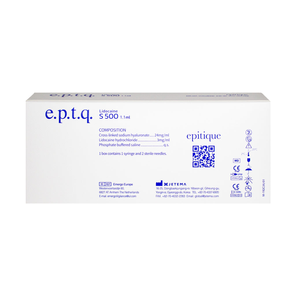 e.p.t.q. medical packaging box on a white background
